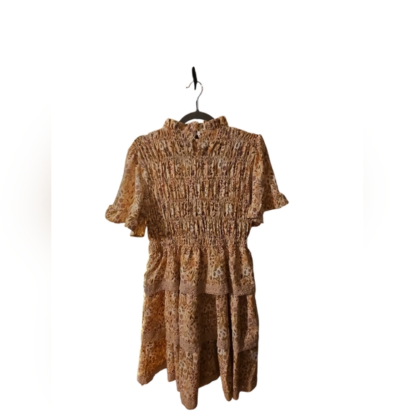 Simply Southern Brown Ruffle Mini Dress - Picture 4 of 5